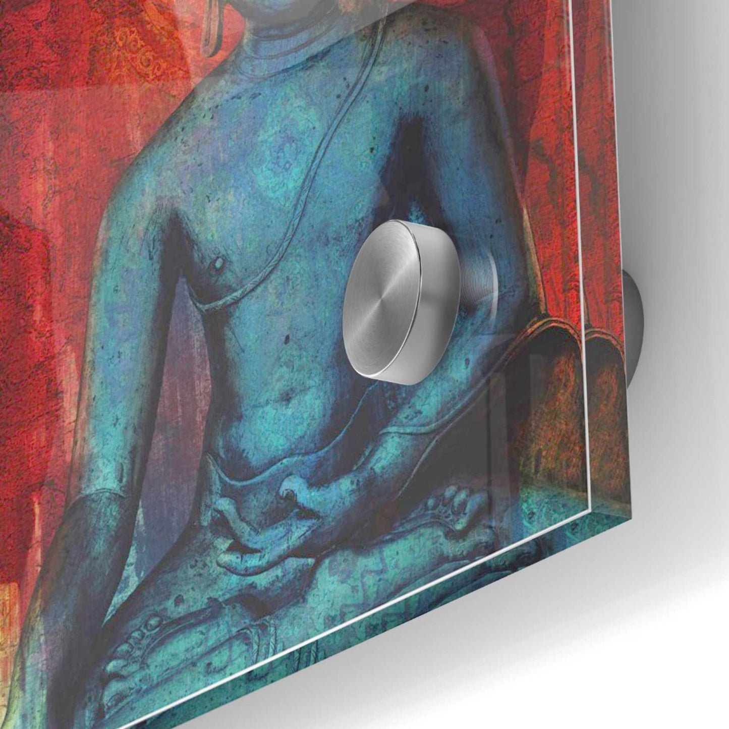 Epic Art 'Blue Buddha' by Elena Ray Acrylic Glass Wall Art,24x24