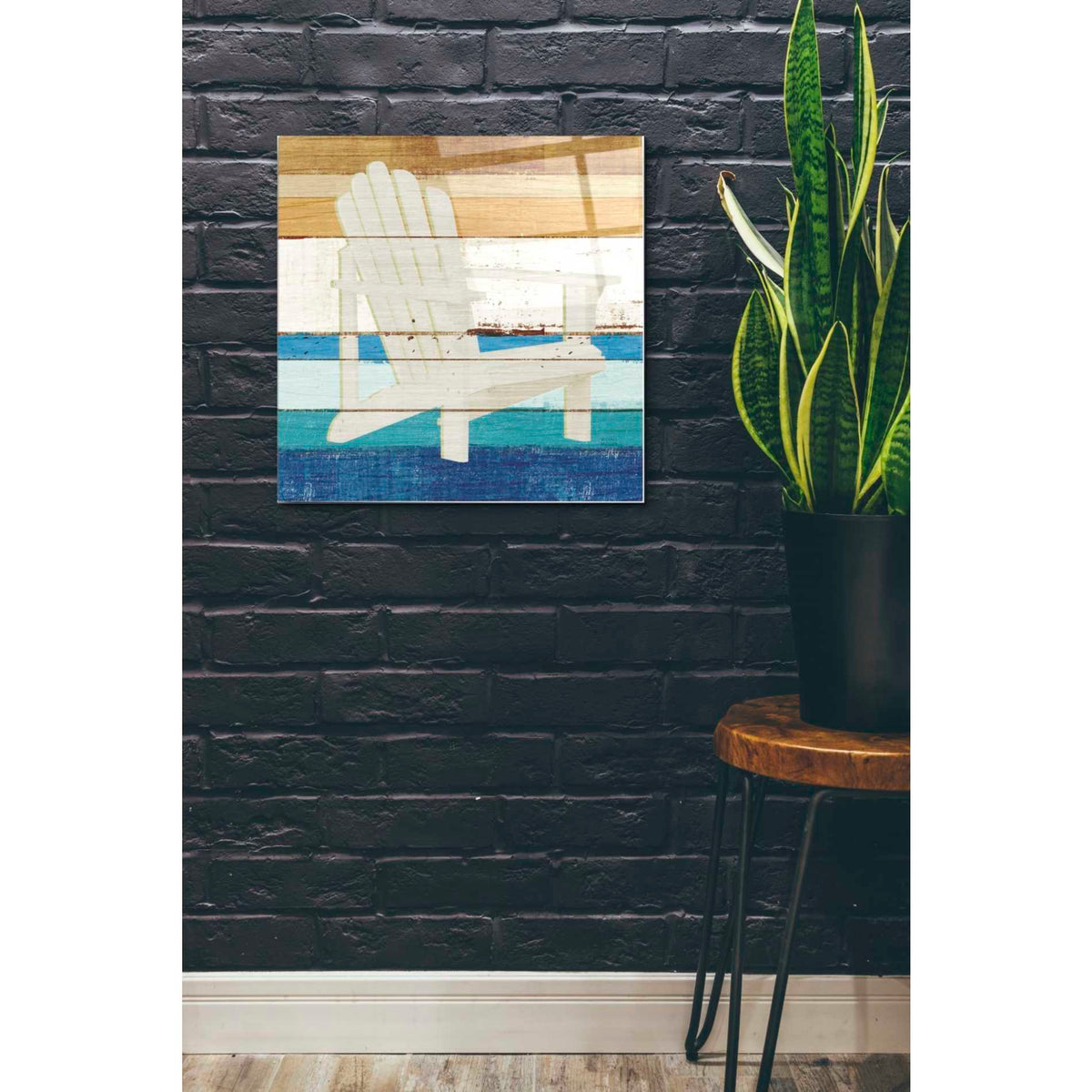 Epic Art 'Beachscape IV' by Michael Mullan, Acrylic Glass Wall Art,24x24