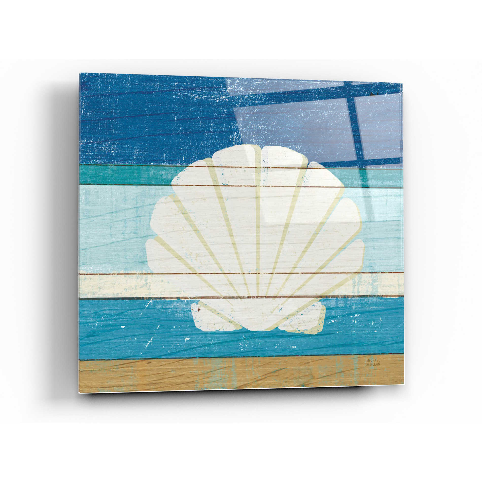 Epic Art 'Beachscape Shell v2' by Michael Mullan, Acrylic Glass Wall Art,24x24