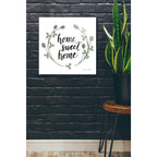 Epic Art 'Happy to Bee Home Words I' by Sara Zieve Miller, Acrylic Glass Wall Art,24x24
