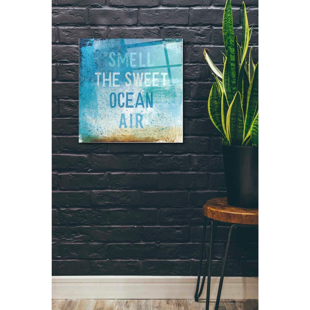 Epic Art 'Beachscape Abstract II' by Michael Mullan, Acrylic Glass Wall Art,24x24