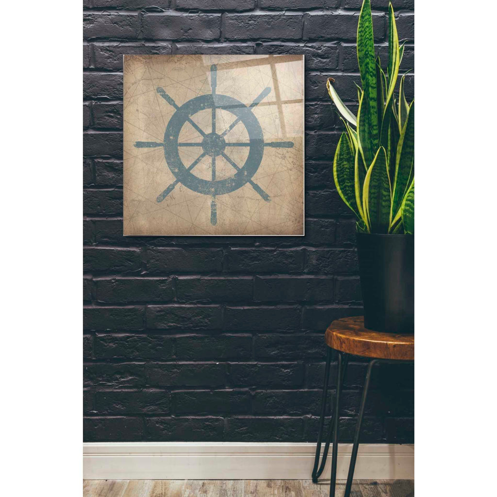 Epic Art 'Nautical Shipwheel' by Ryan Fowler, Acrylic Glass Wall Art,24x24