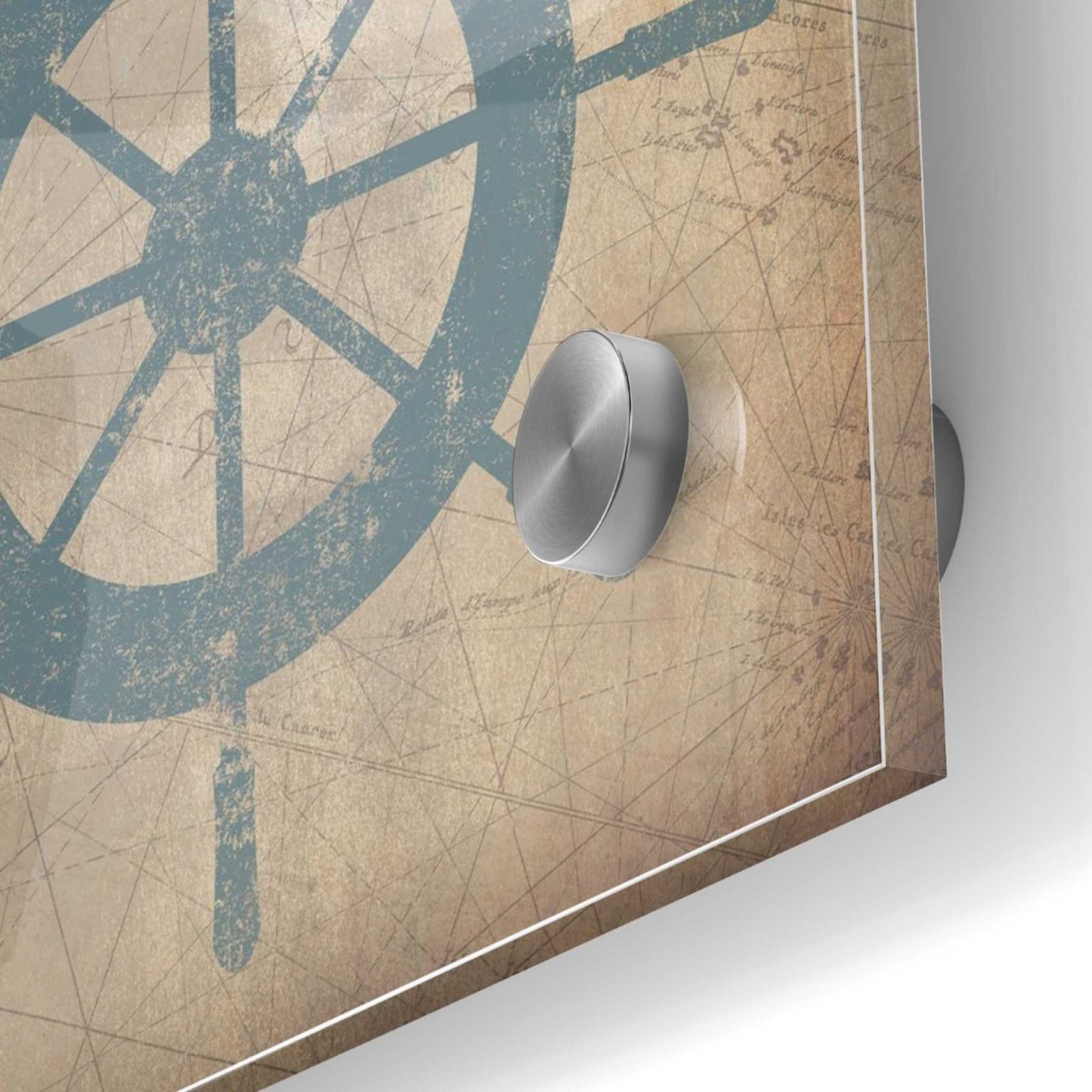 Epic Art 'Nautical Shipwheel' by Ryan Fowler, Acrylic Glass Wall Art,24x24