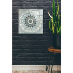 Epic Art 'Teal Sunburst' by Danhui Nai, Acrylic Glass Wall Art,24x24