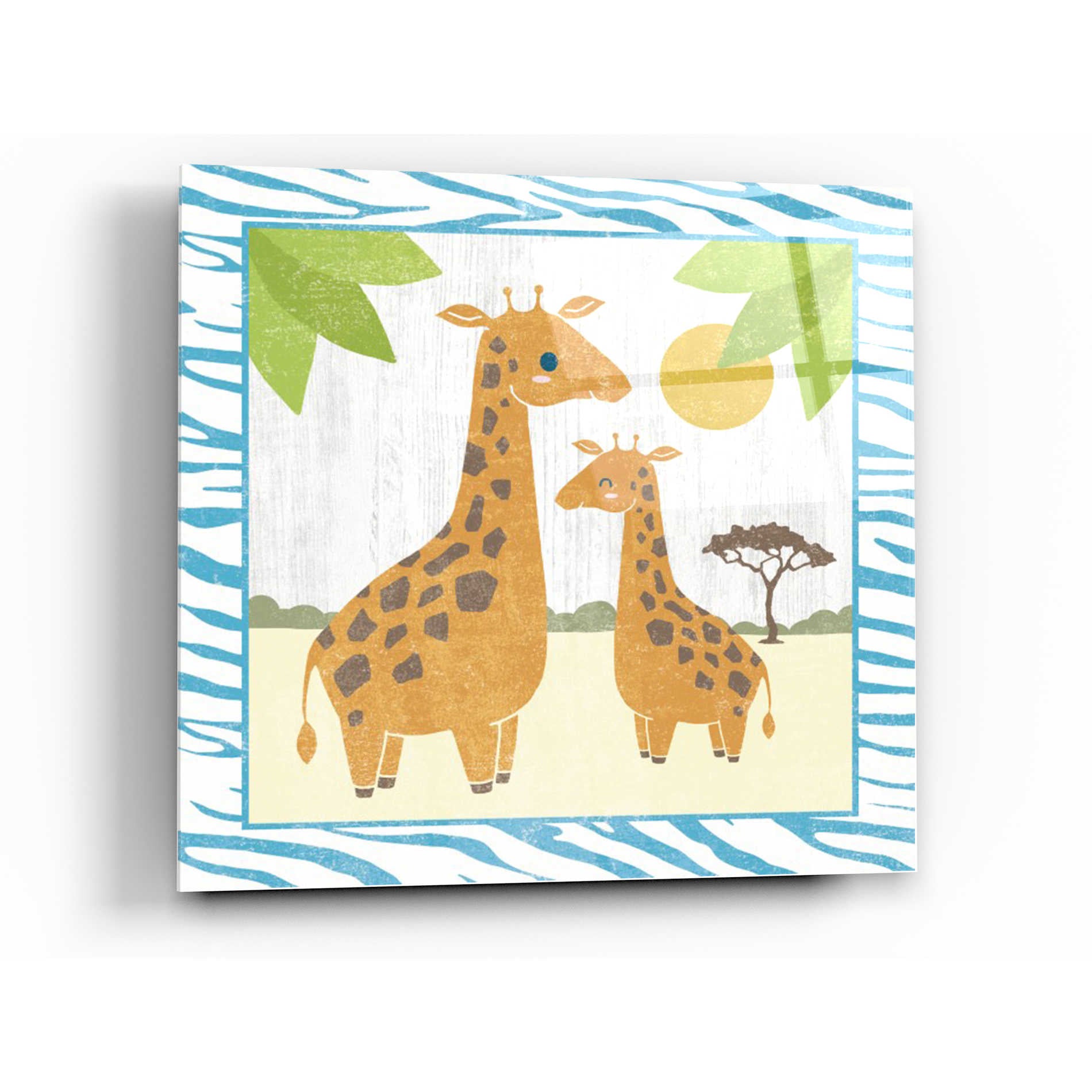 Epic Art 'Safari Fun Giraffe' by Moira Hershey, Acrylic Glass Wall Art,24x24