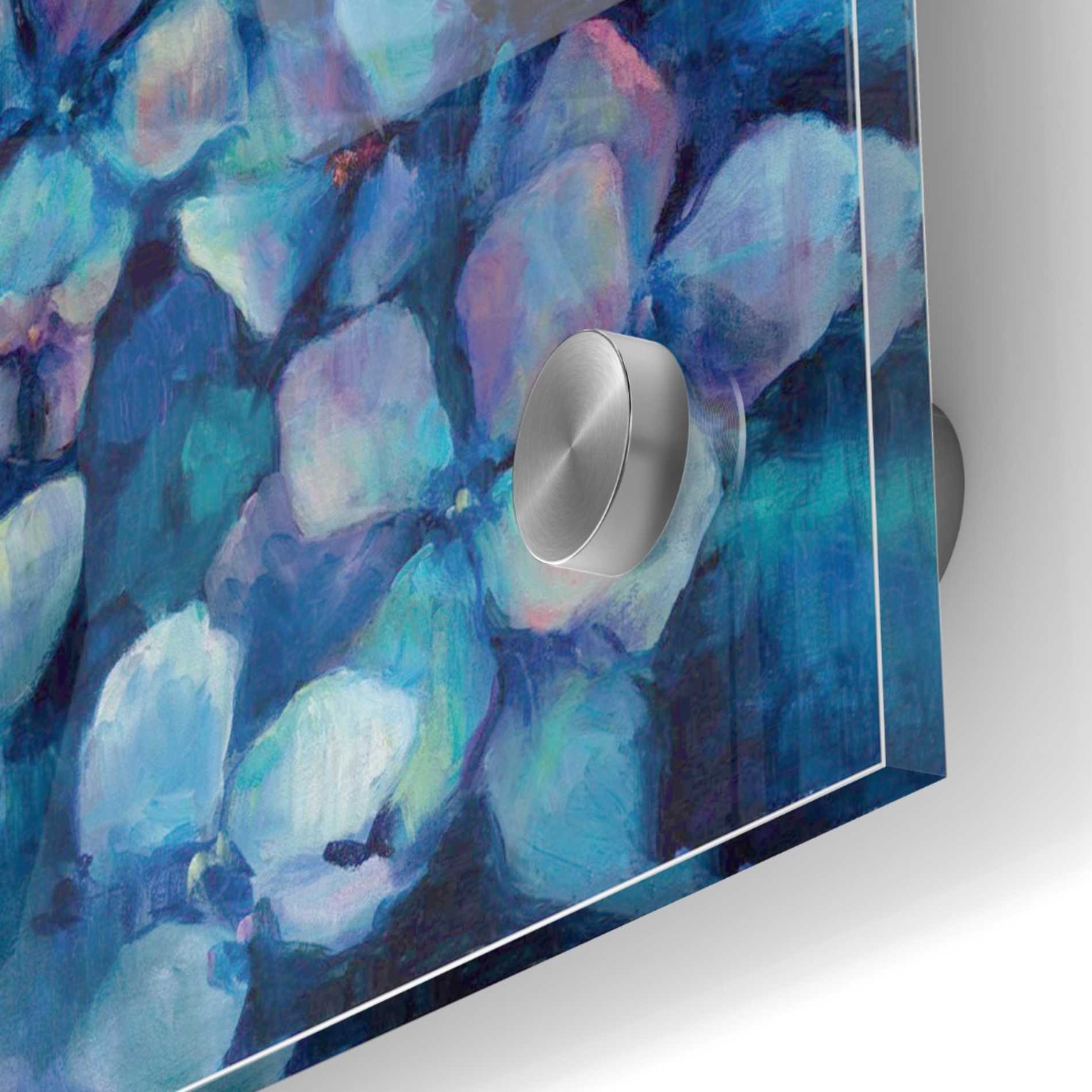 Epic Art 'Midnight Blue Hydrangeas' by Marilyn Hageman, Acrylic Glass Wall Art,24x24