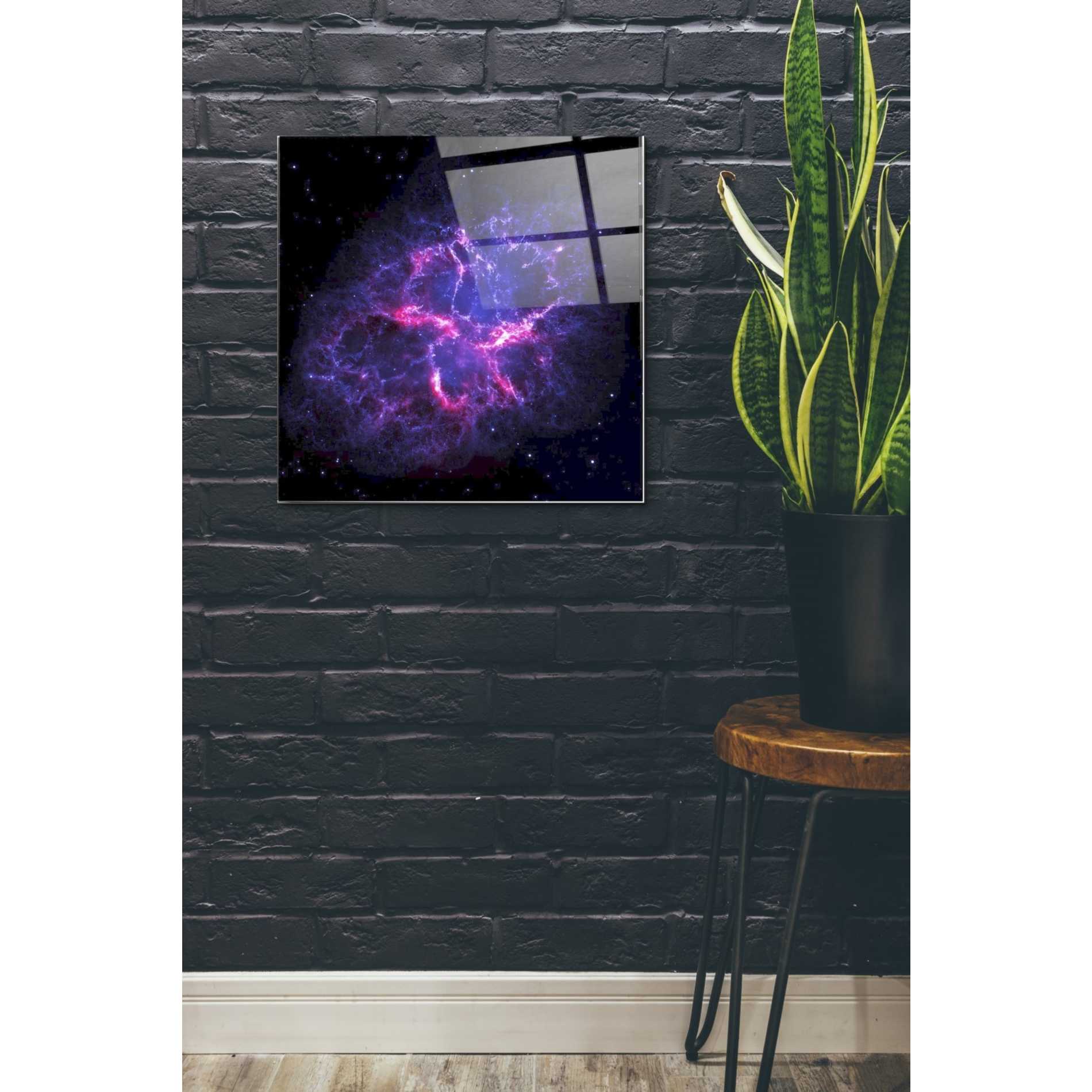 Epic Art "Crab Nebula" Hubble Space Telescope Acrylic Glass Wall Art,24x24