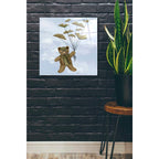 Epic Art 'Bear with Book Butterflies' by Fab Funky Acrylic Glass Wall Art,24x24