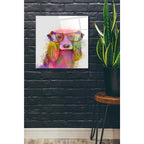 Epic Art 'Rainbow Splash Cocker Spaniel, Portrait' by Fab Funky Acrylic Glass Wall Art,24x24