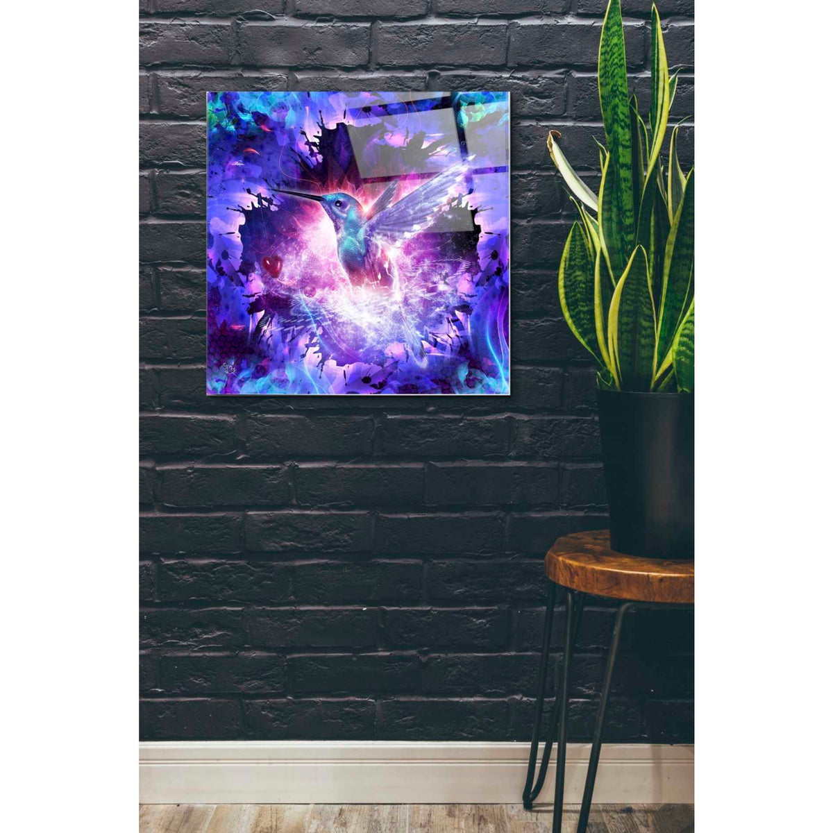 Epic Art "Hummingbird Love" by Cameron Gray, Acrylic Glass Wall Art,24x24