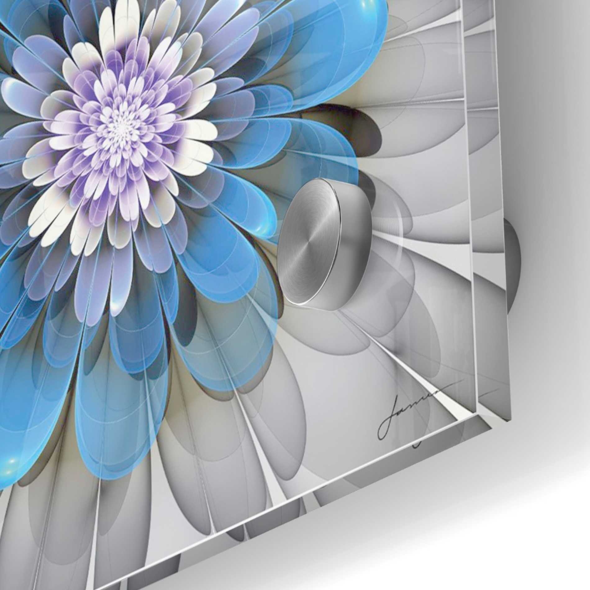 Epic Art 'Fractal Blooms III' by James Burghardt, Acrylic Glass Wall Art,24x24