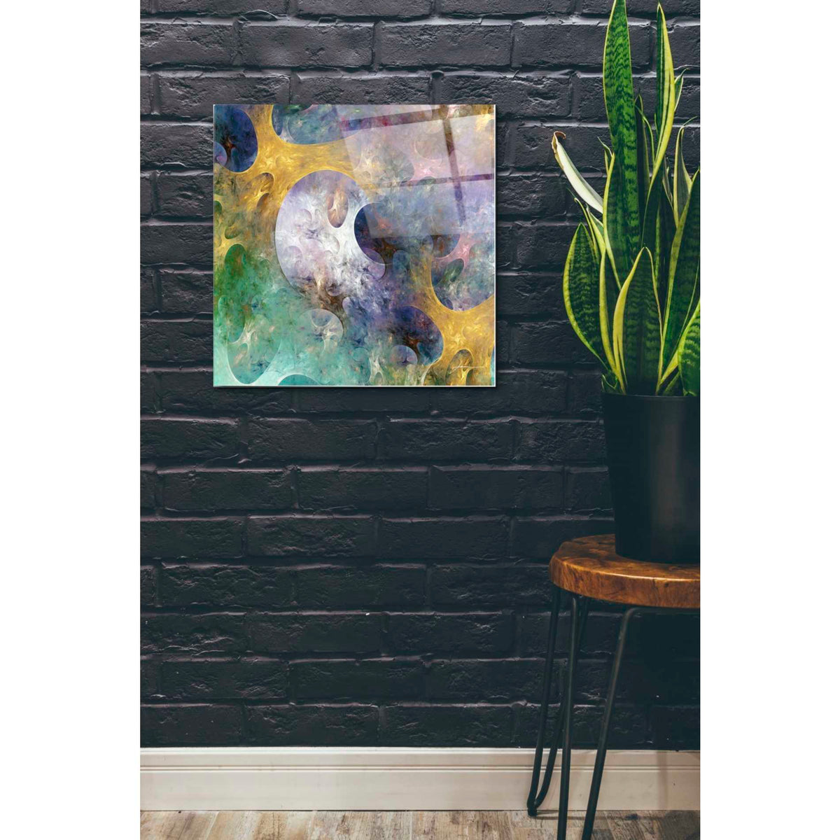 Epic Art 'Lunar Tiles I' by James Burghardt, Acrylic Glass Wall Art,24x24