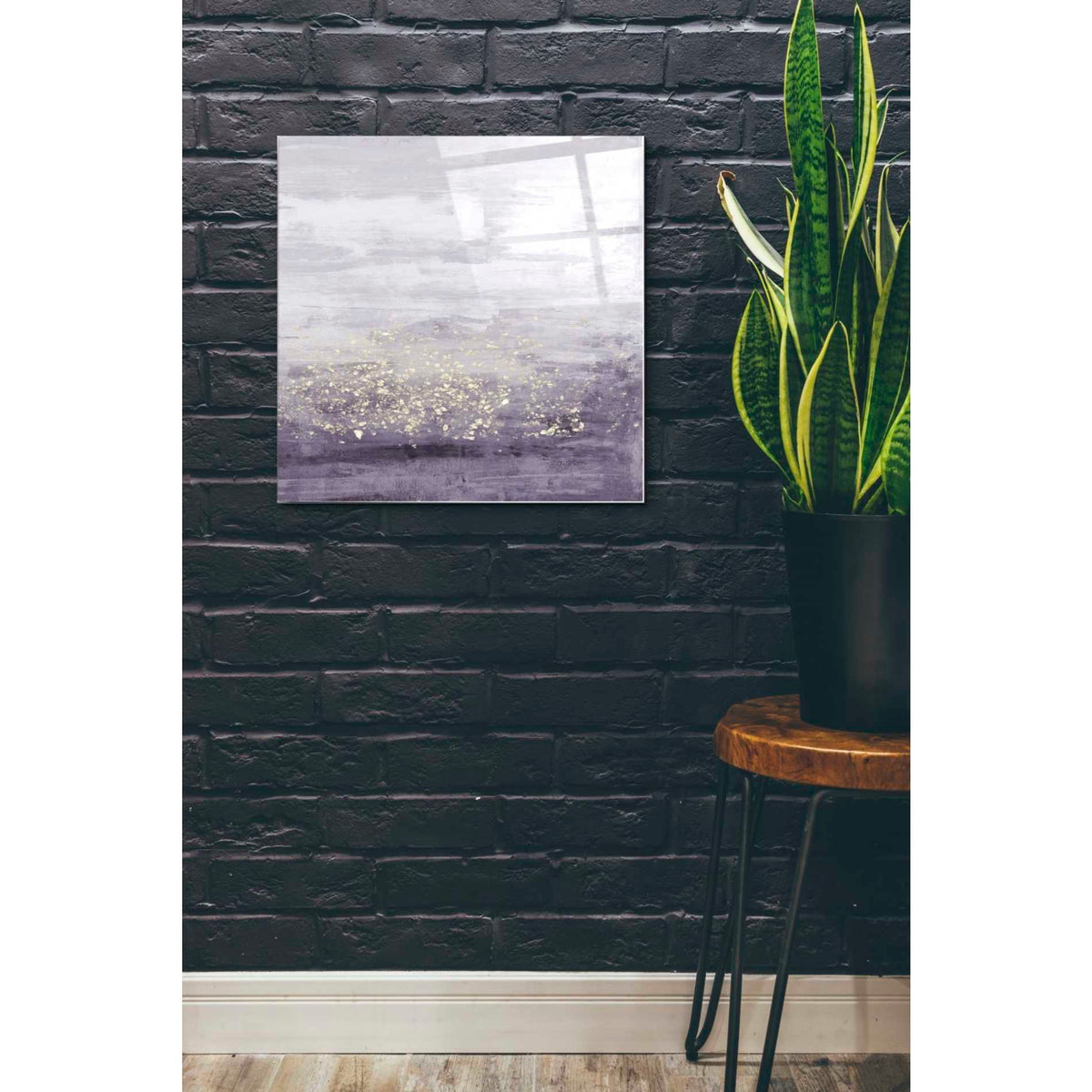 Epic Art 'Amethyst Glitter I' by Jennifer Goldberger Acrylic Glass Wall Art,24x24