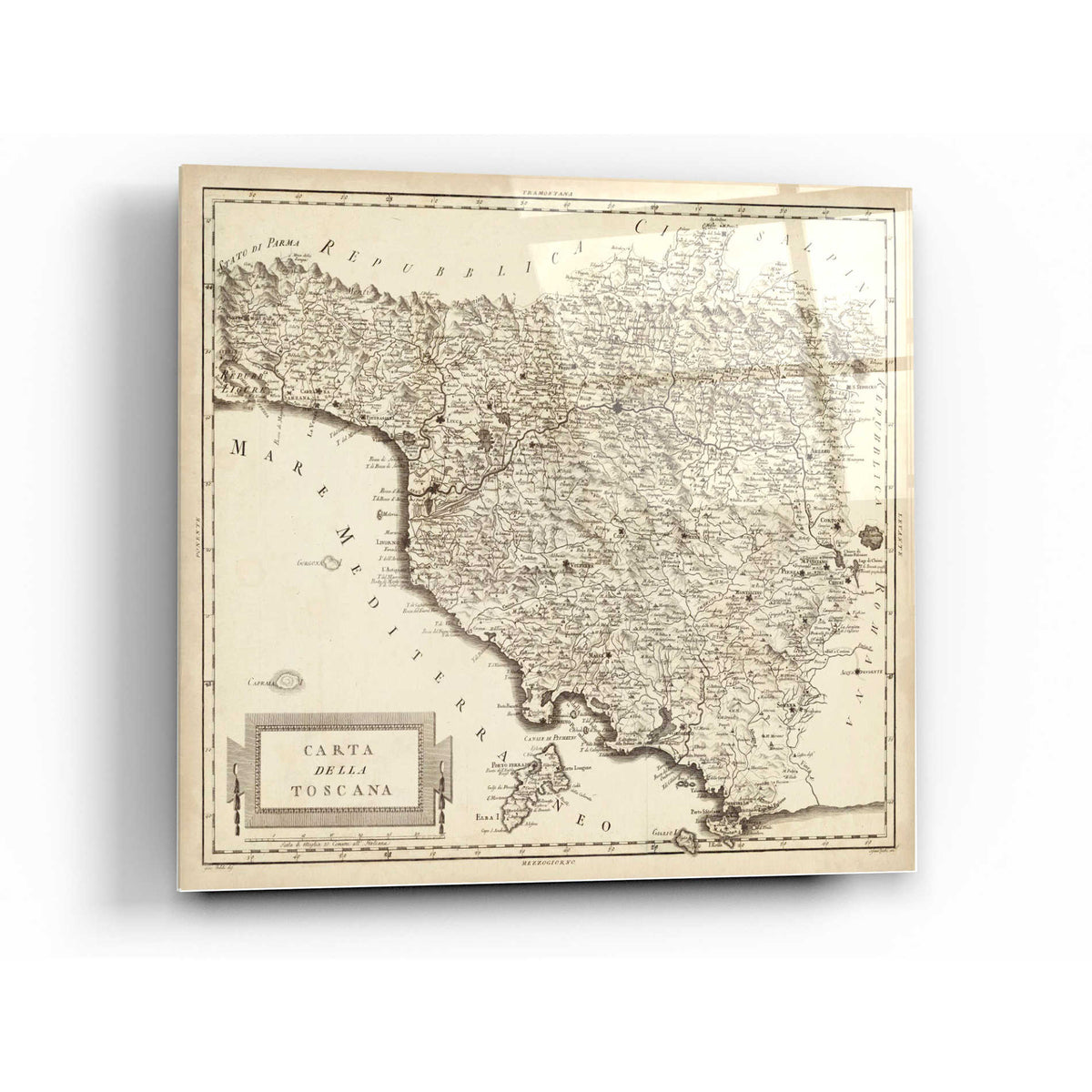 Epic Art 'Towns, Castles & Abbeys in England & Wales' by Unknown Acrylic Glass Wall Art,24x24