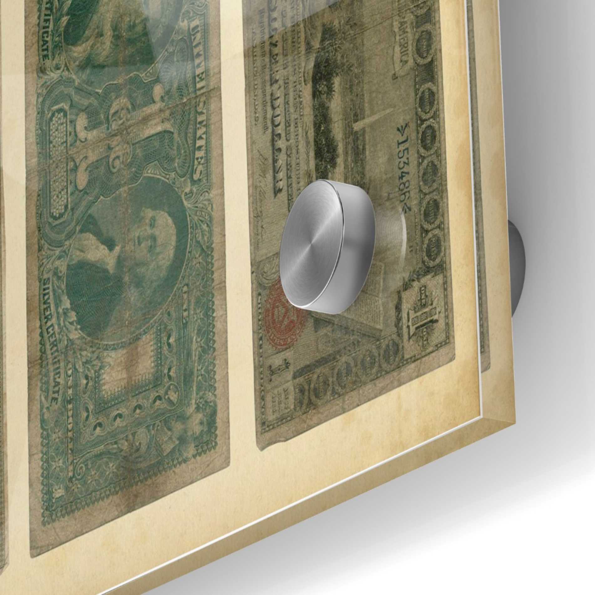 Epic Art 'Antique Currency V' by Vision Studio Acrylic Glass Wall Art,24x24