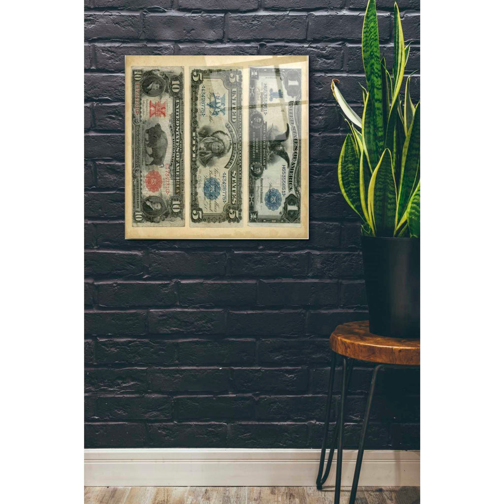 Epic Art 'Antique Currency VI' by Vision Studio Acrylic Glass Wall Art,24x24