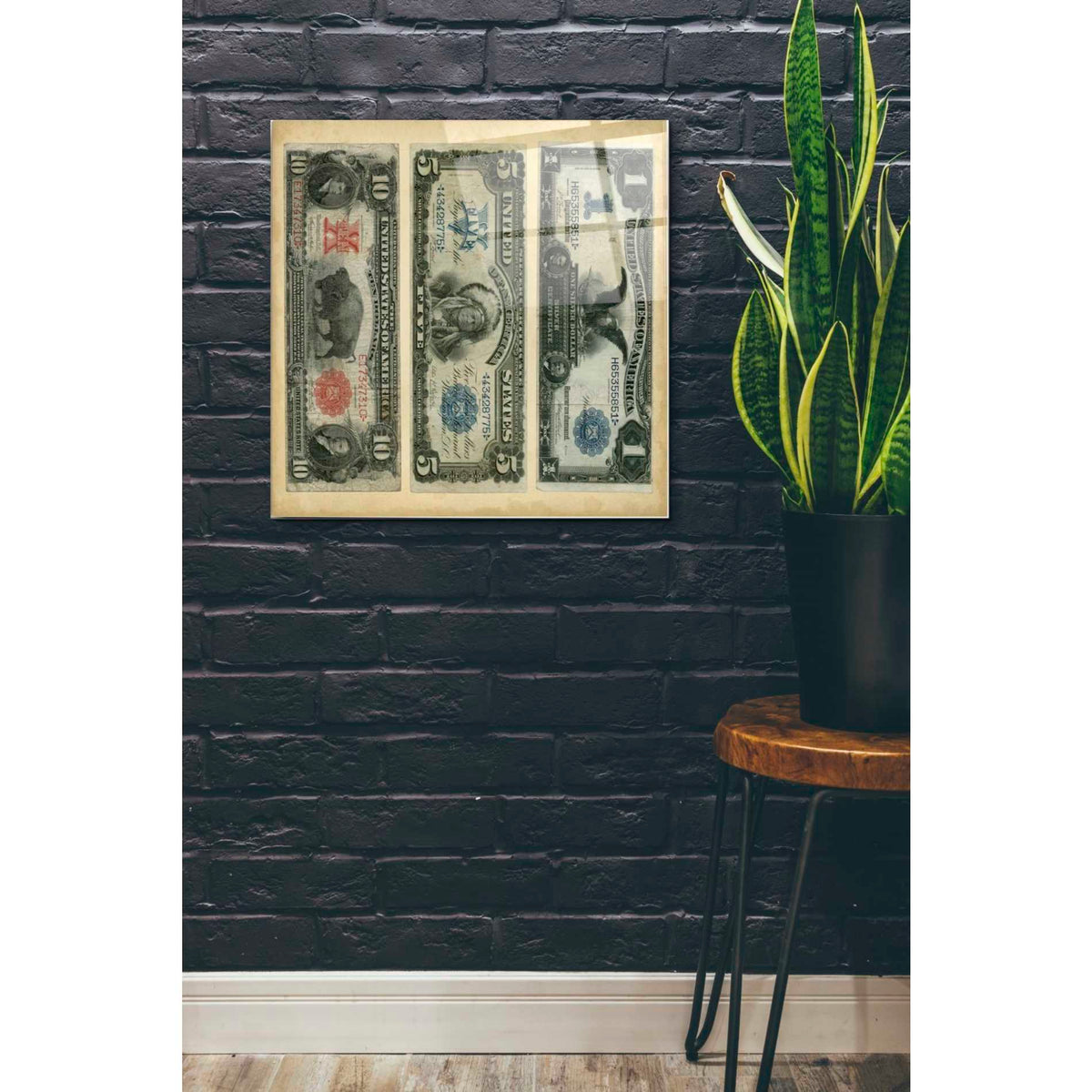 Epic Art 'Antique Currency VI' by Vision Studio Acrylic Glass Wall Art,24x24