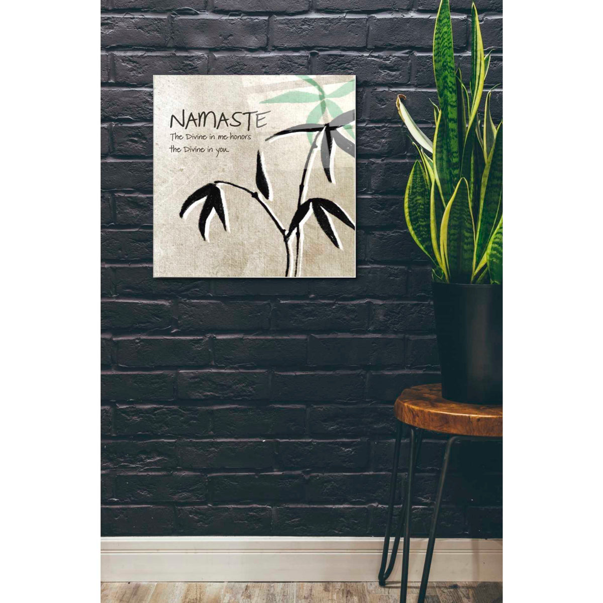 Epic Art 'Namaste' by Linda Woods, Acrylic Glass Wall Art,24x24