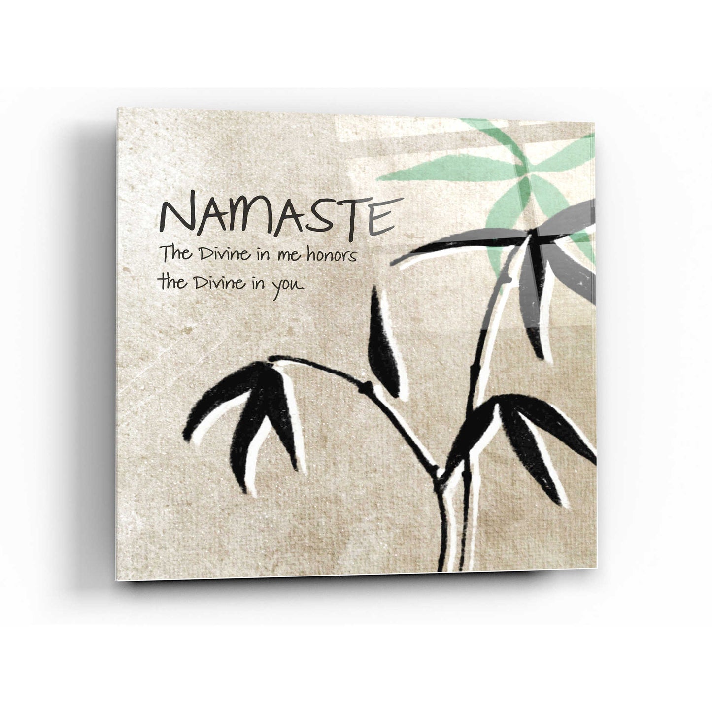 Epic Art 'Namaste' by Linda Woods, Acrylic Glass Wall Art,24x24
