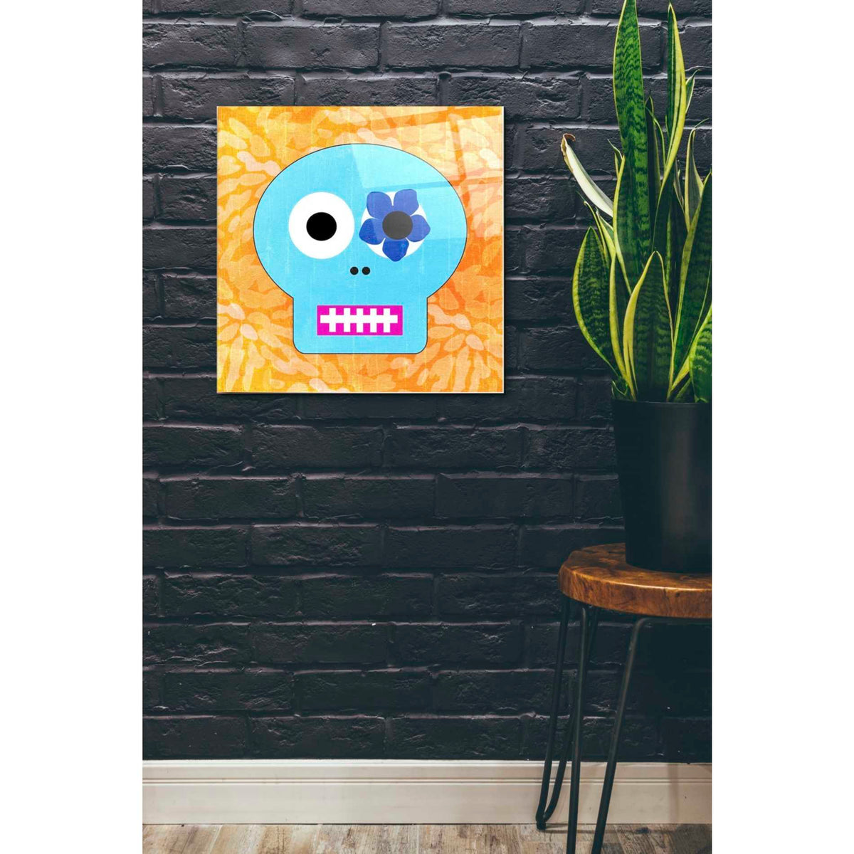 Epic Art 'Day Of The Dead III' by Linda Woods, Acrylic Glass Wall Art,24x24