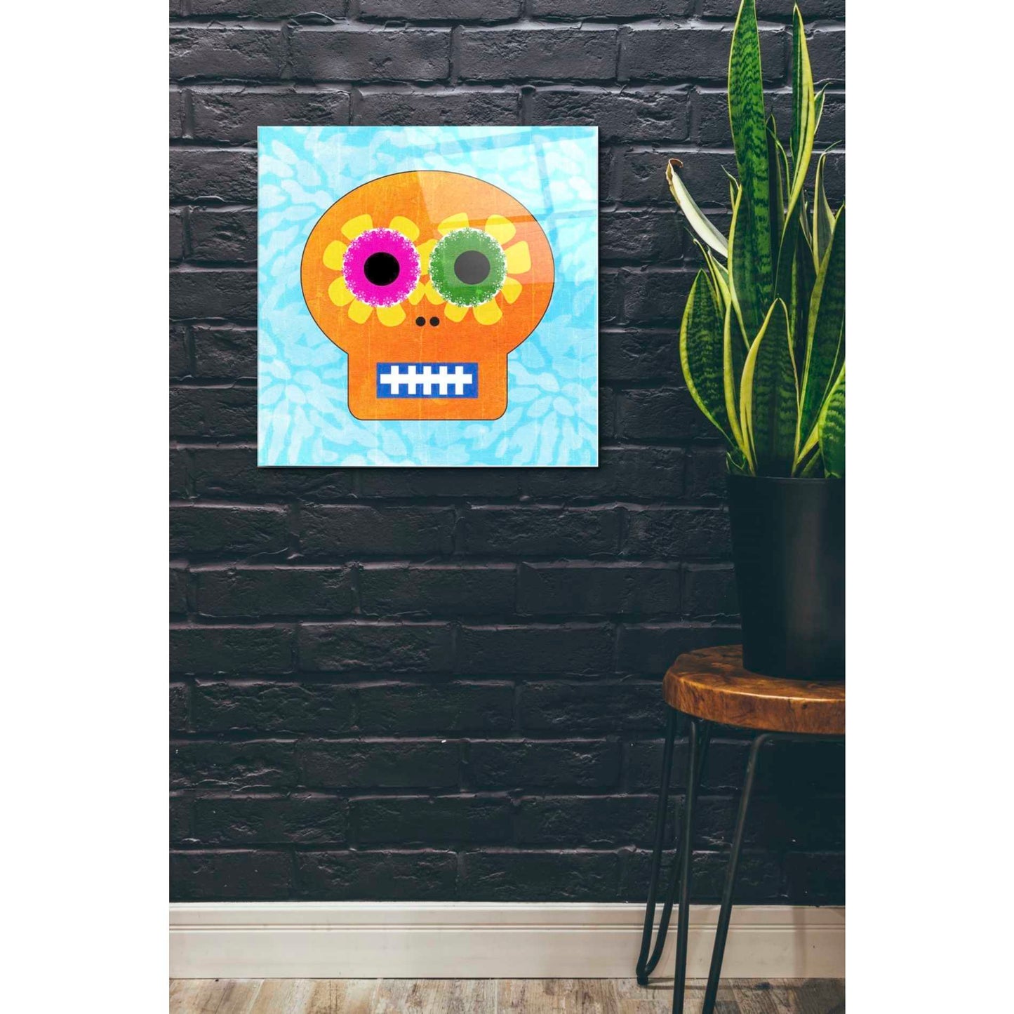 Epic Art 'Day Of The Dead IV' by Linda Woods, Acrylic Glass Wall Art,24x24