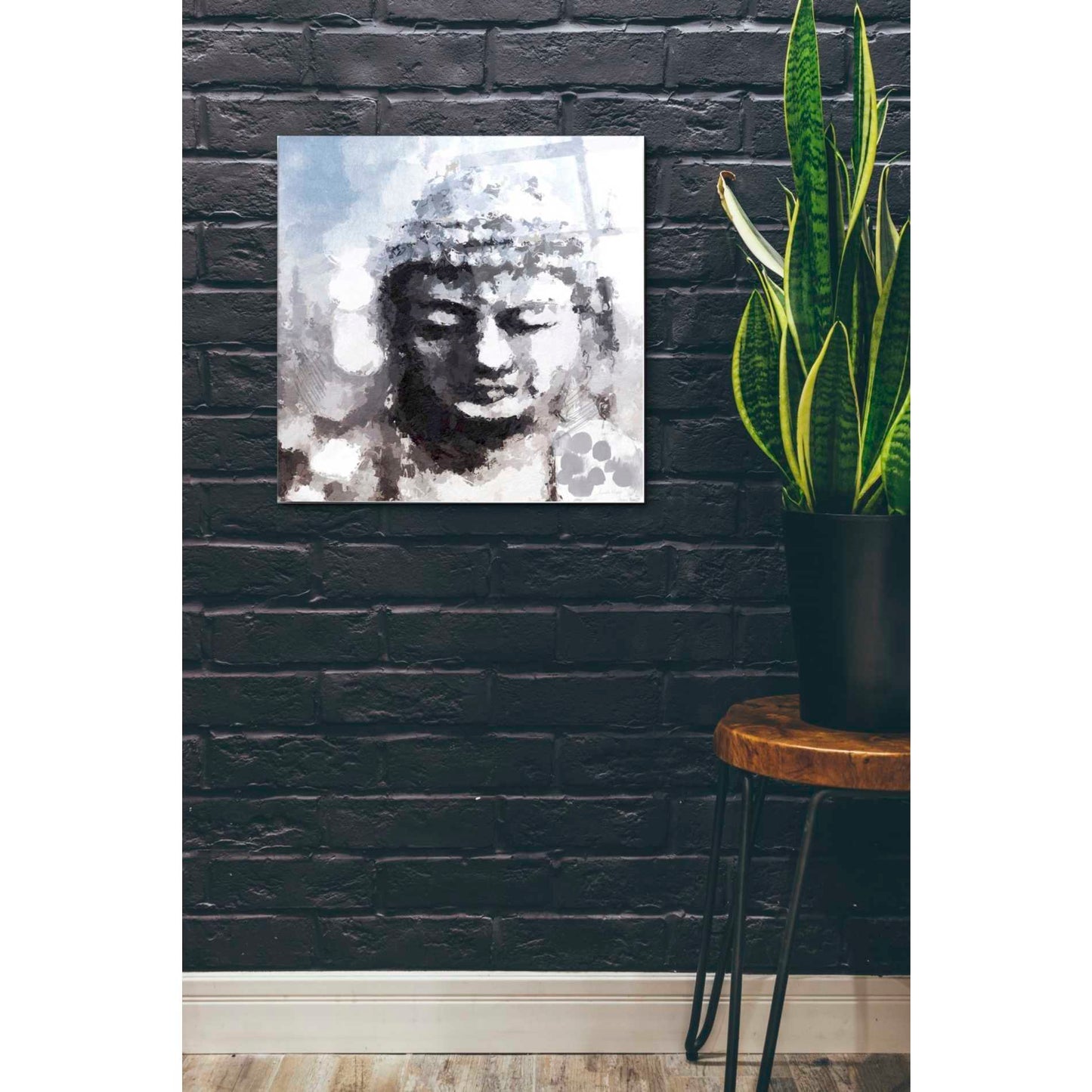 Epic Art 'Peaceful Buddha I' by Linda Woods, Acrylic Glass Wall Art,24x24