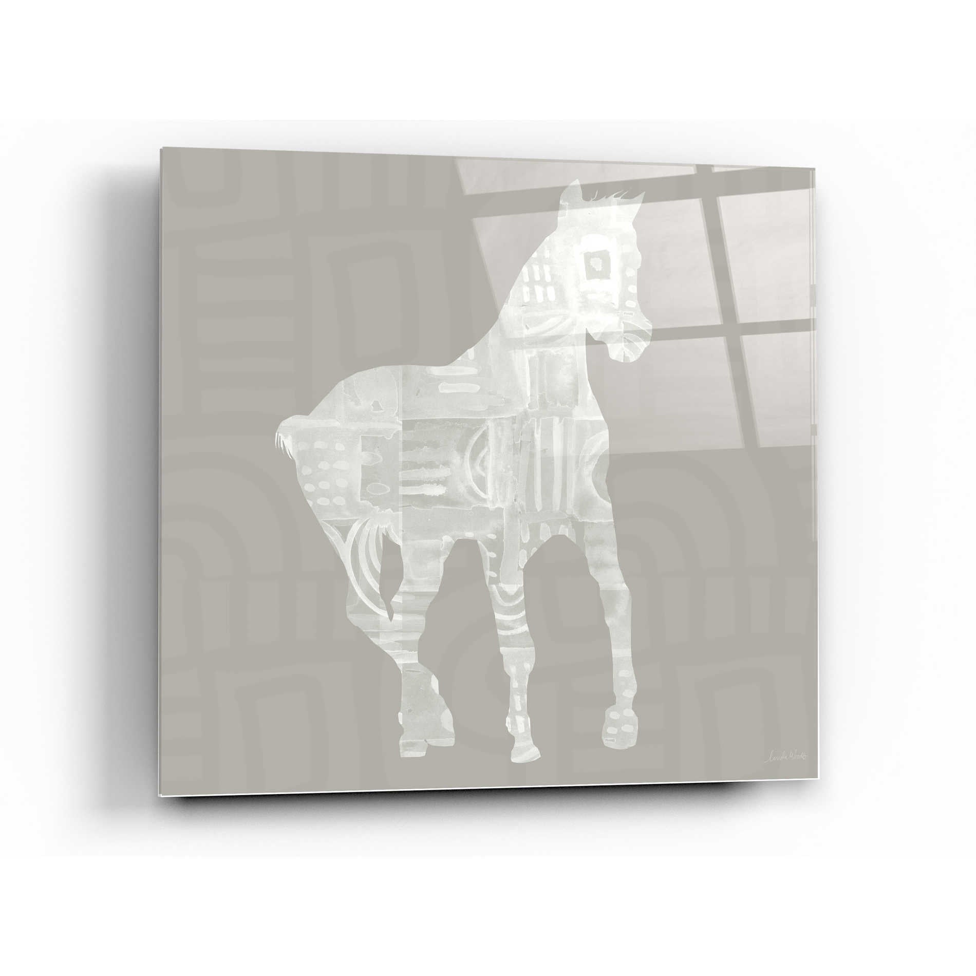 Epic Art 'Modern Farm Horse III' by Linda Woods, Acrylic Glass Wall Art,24x24