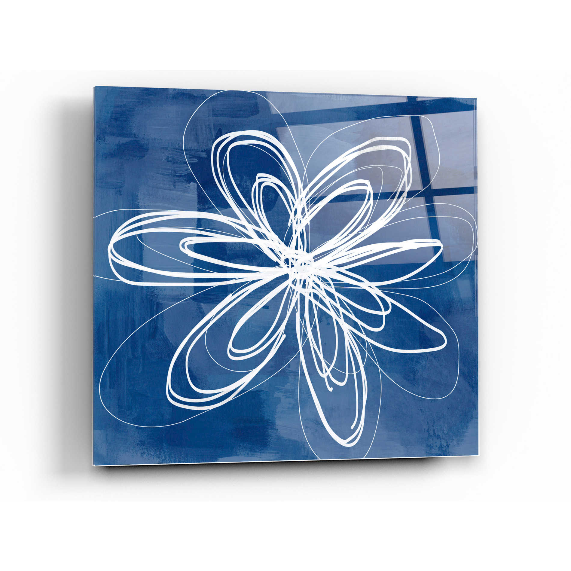 Epic Art 'Painted Sky Flower' by Linda Woods, Acrylic Glass Wall Art,24x24