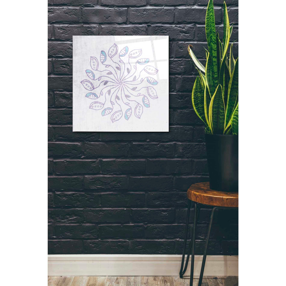 Epic Art 'Mandala III' by Linda Woods, Acrylic Glass Wall Art,24x24