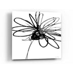 Epic Art 'Black Ink Flower III' by Linda Woods, Acrylic Glass Wall Art,24x24