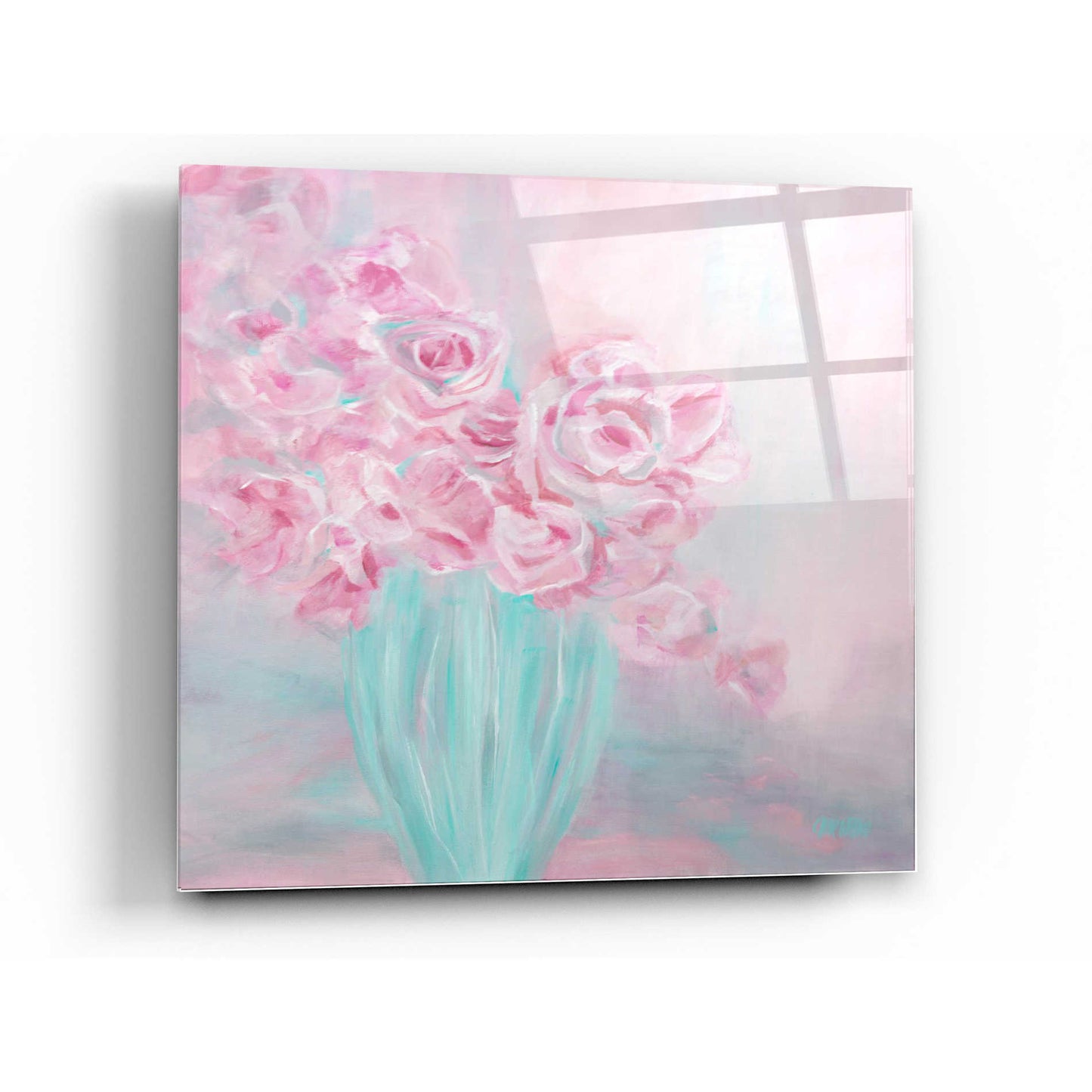 Epic Art 'Burst of Blooms' by Anne Waters, Acrylic Glass Wall Art,24x24