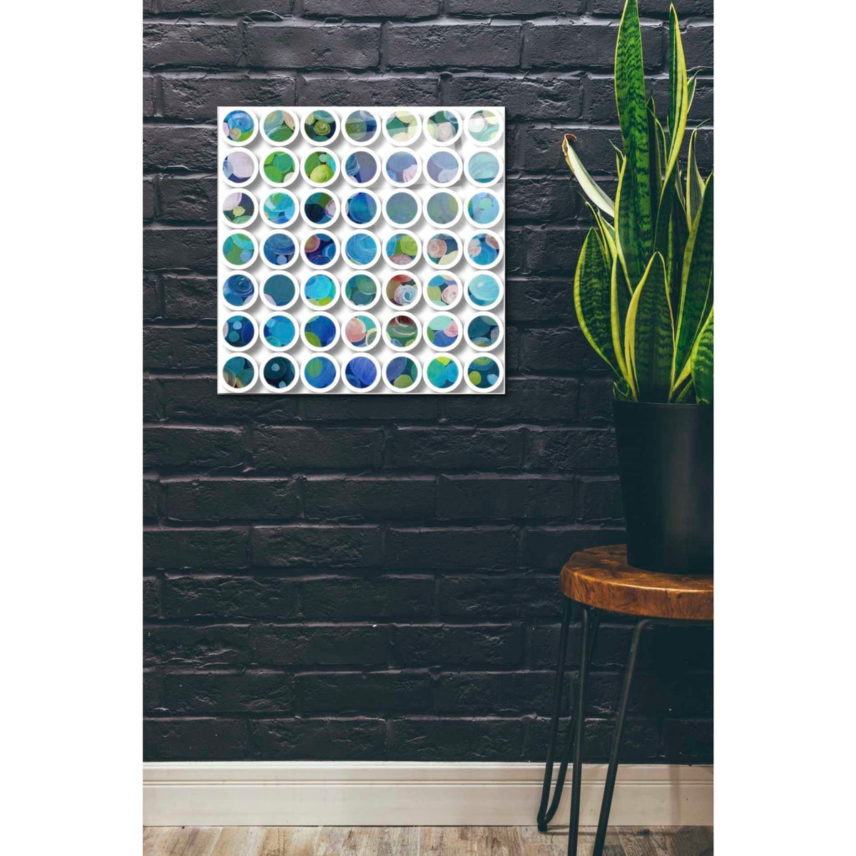 Epic Art 'Industrial Mixed Media Circles' by Irena Orlov, Acrylic Glass Wall Art,24x24