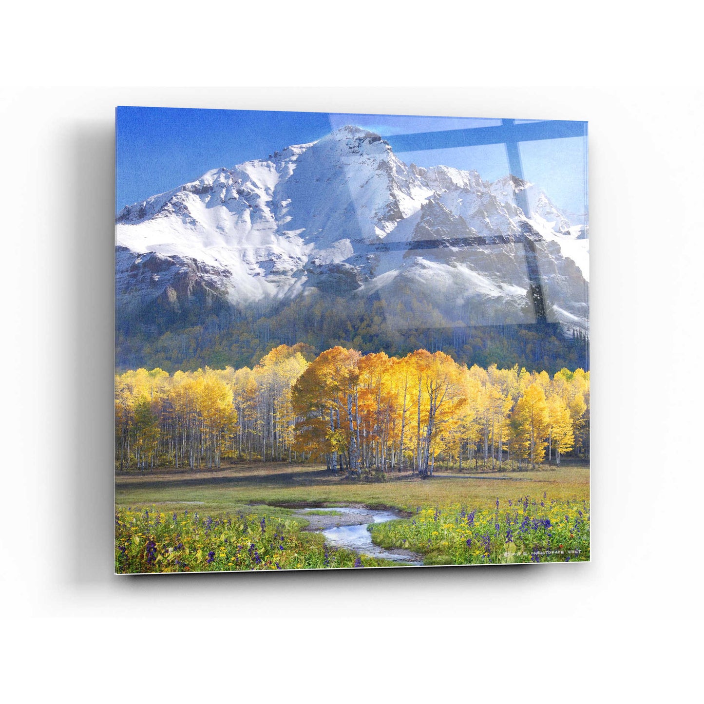 Epic Art 'Idyllic Mountain' by Chris Vest, Acrylic Glass Wall Art,24x24