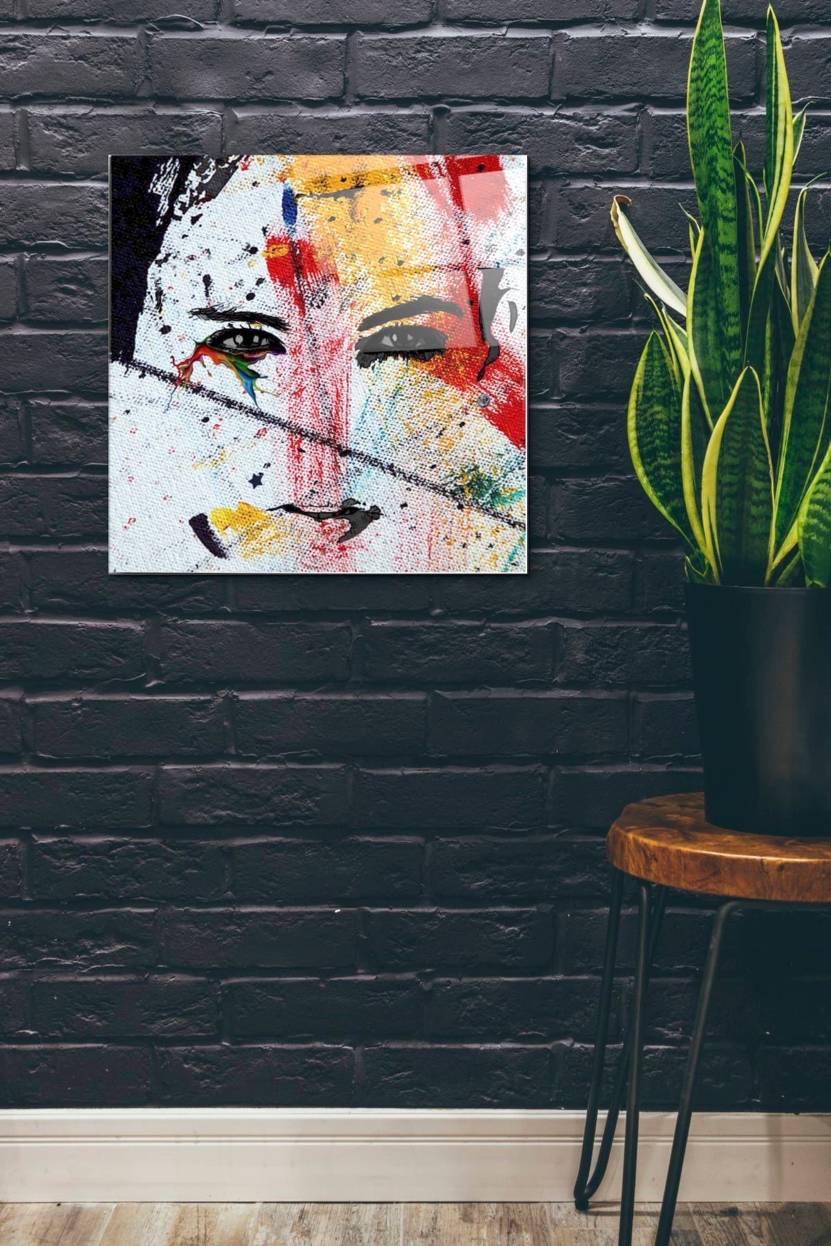 Epic Art 'Face Paint' by Karen Smith, Acrylic Glass Wall Art,24x24