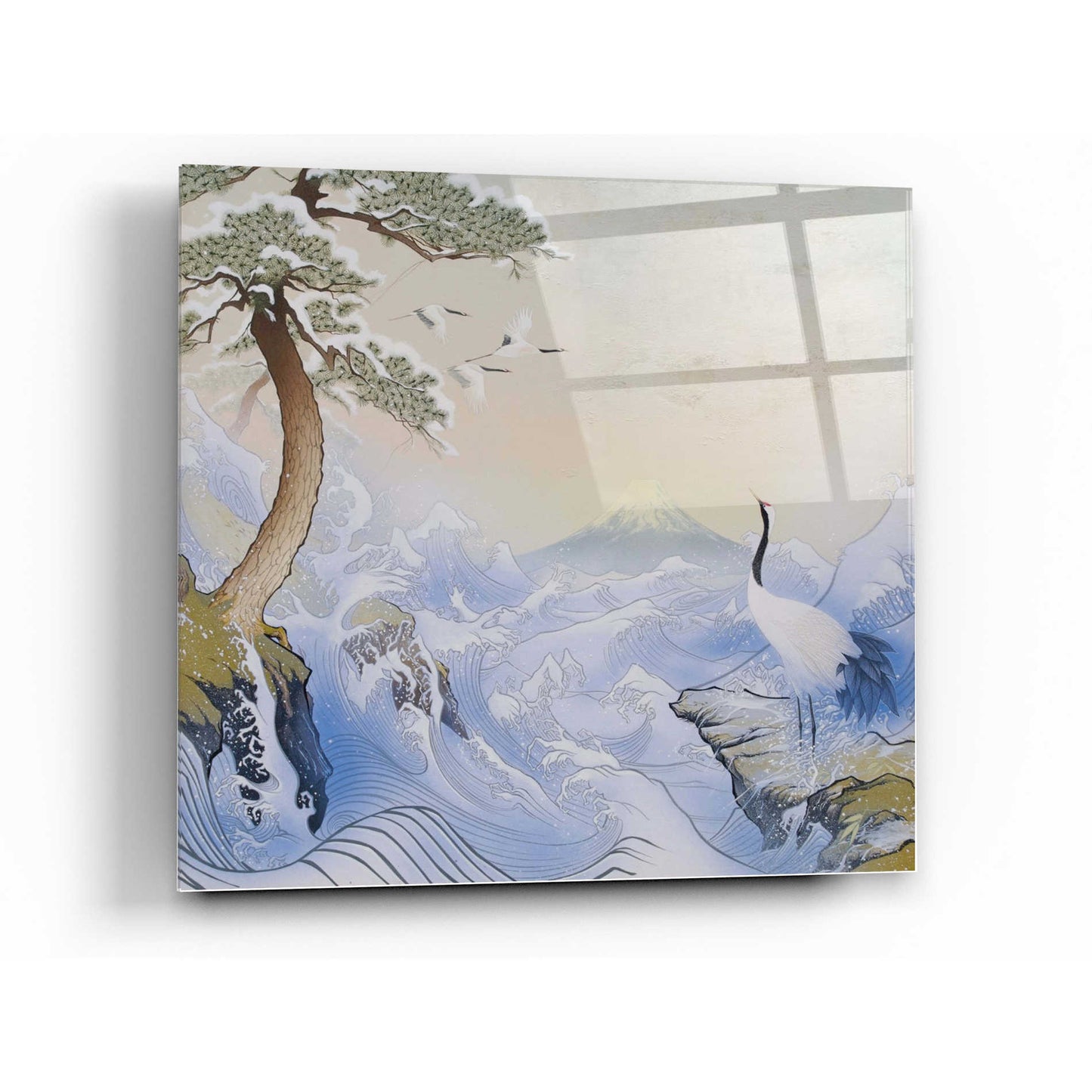 Epic Art 'Winter Waves' by Zigen Tanabe, Acrylic Glass Wall Art,24x24