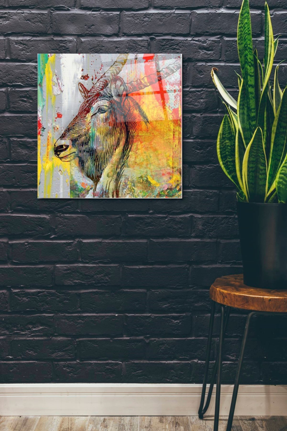 Epic Art 'Arty Beast 1' by Karen Smith, Acrylic Glass Wall Art,24x24