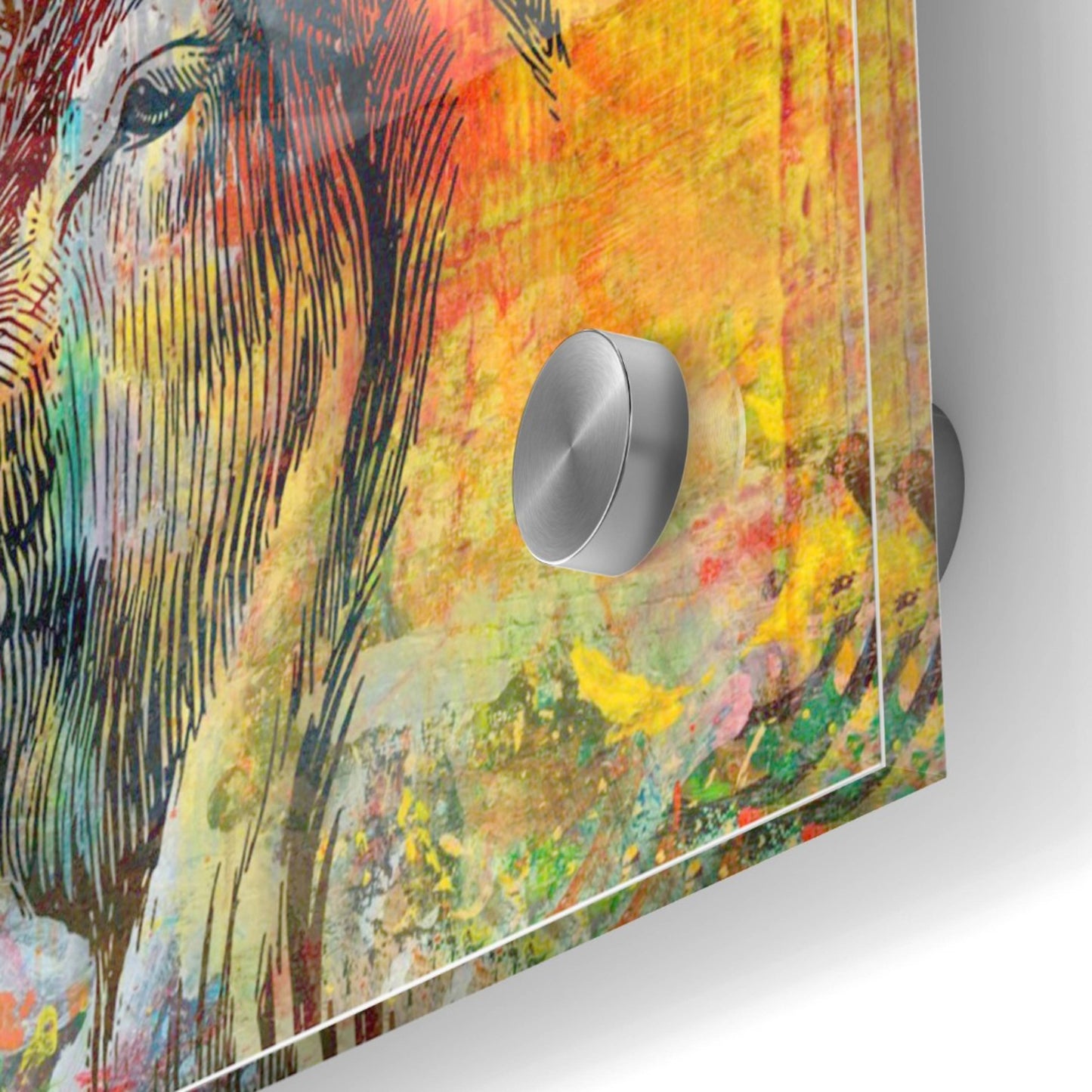 Epic Art 'Arty Beast 1' by Karen Smith, Acrylic Glass Wall Art,24x24