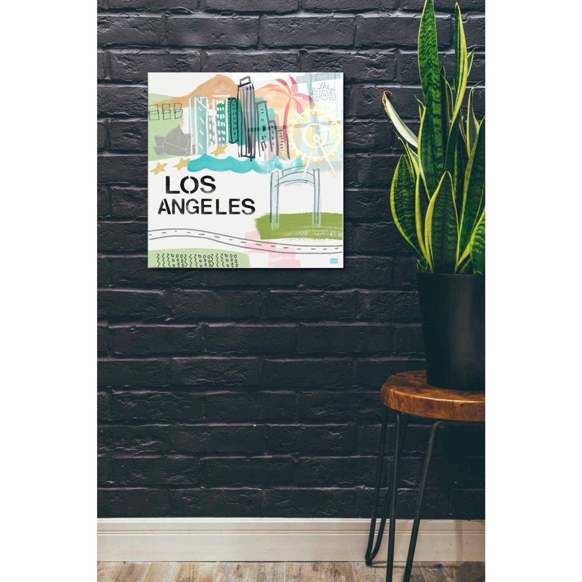 Epic Art 'Los Angeles' by Linda Woods, Acrylic Glass Wall Art,24x24