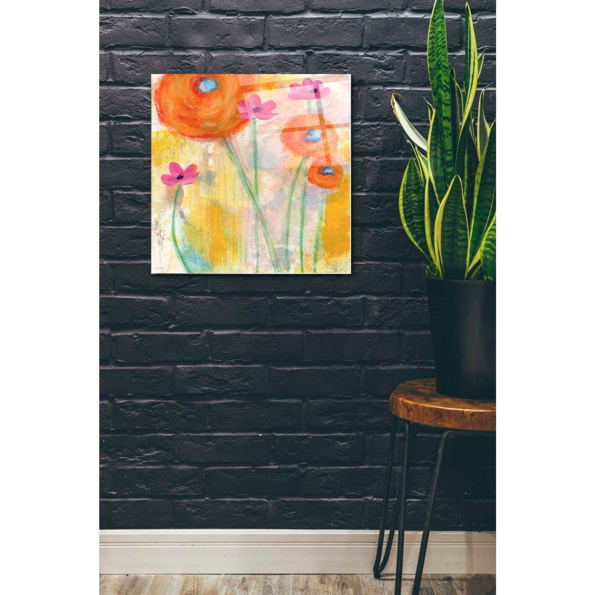 Epic Art 'With The Breeze' by Linda Woods, Acrylic Glass Wall Art,24x24