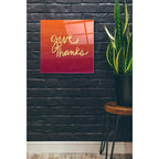 Epic Art 'Give Thanks' by Linda Woods, Acrylic Glass Wall Art,24x24