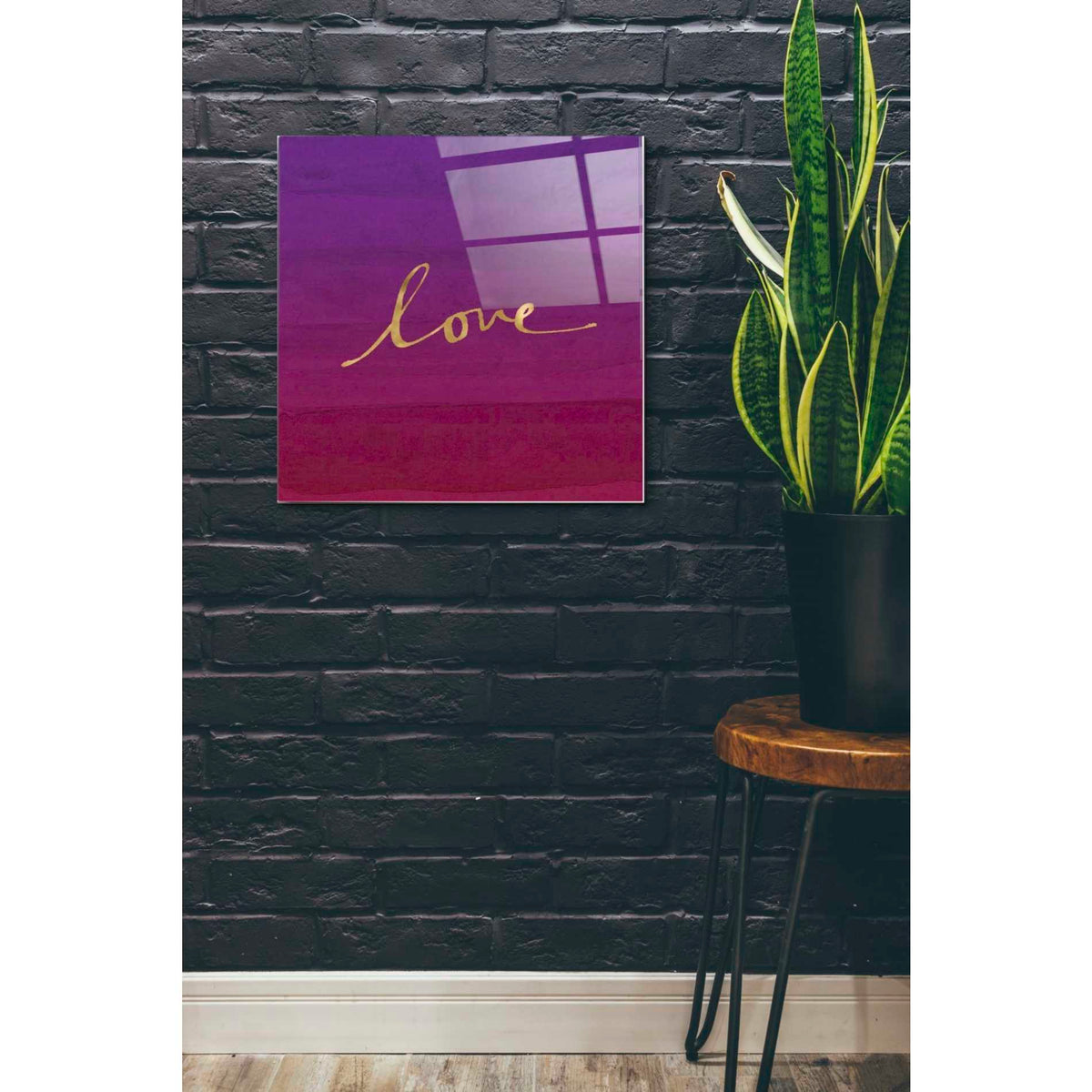 Epic Art 'Love' by Linda Woods, Acrylic Glass Wall Art,24x24
