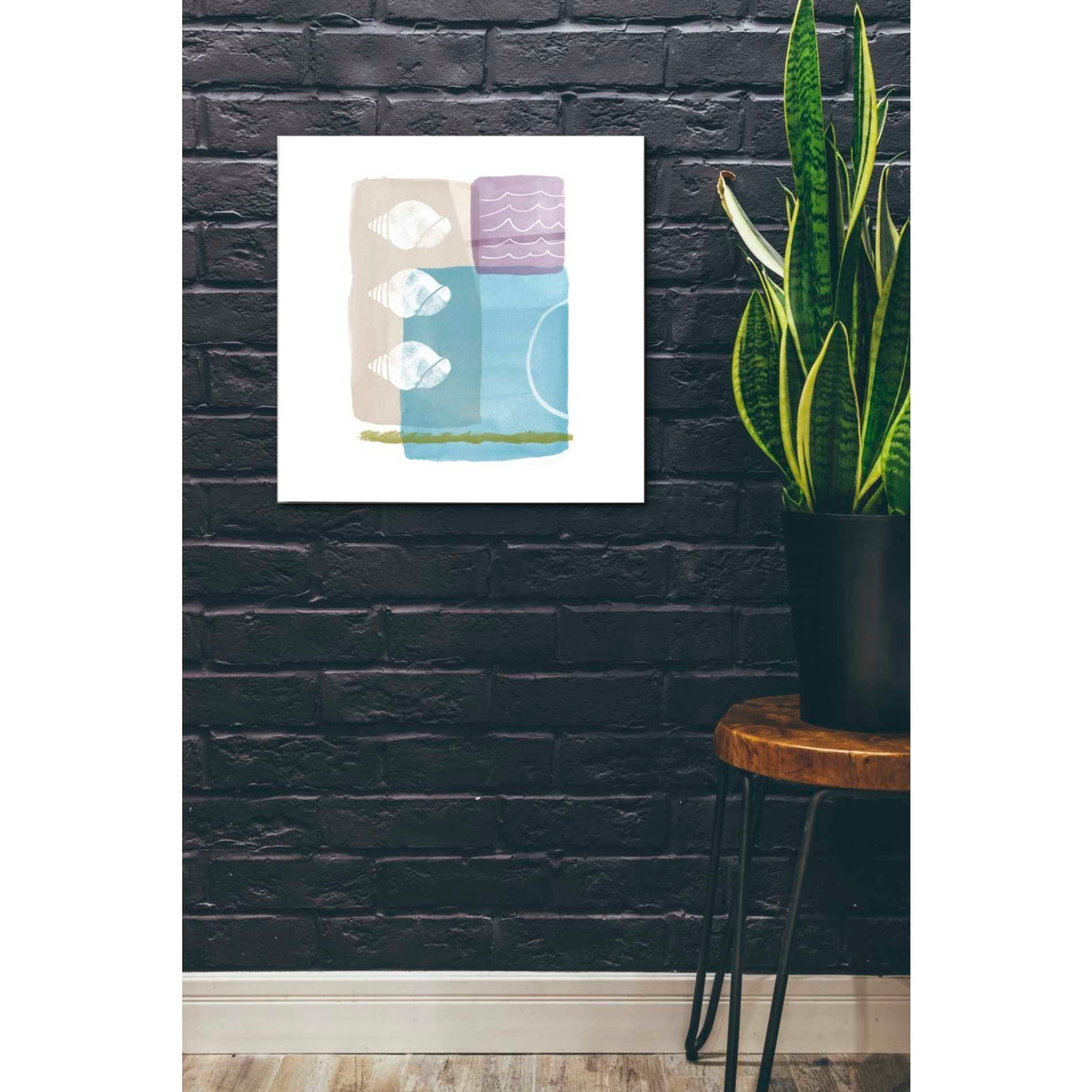 Epic Art 'Seashells And Waves' by Linda Woods, Acrylic Glass Wall Art,24x24