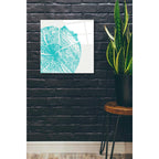 Epic Art 'Aqua Slice' by Linda Woods, Acrylic Glass Wall Art,24x24