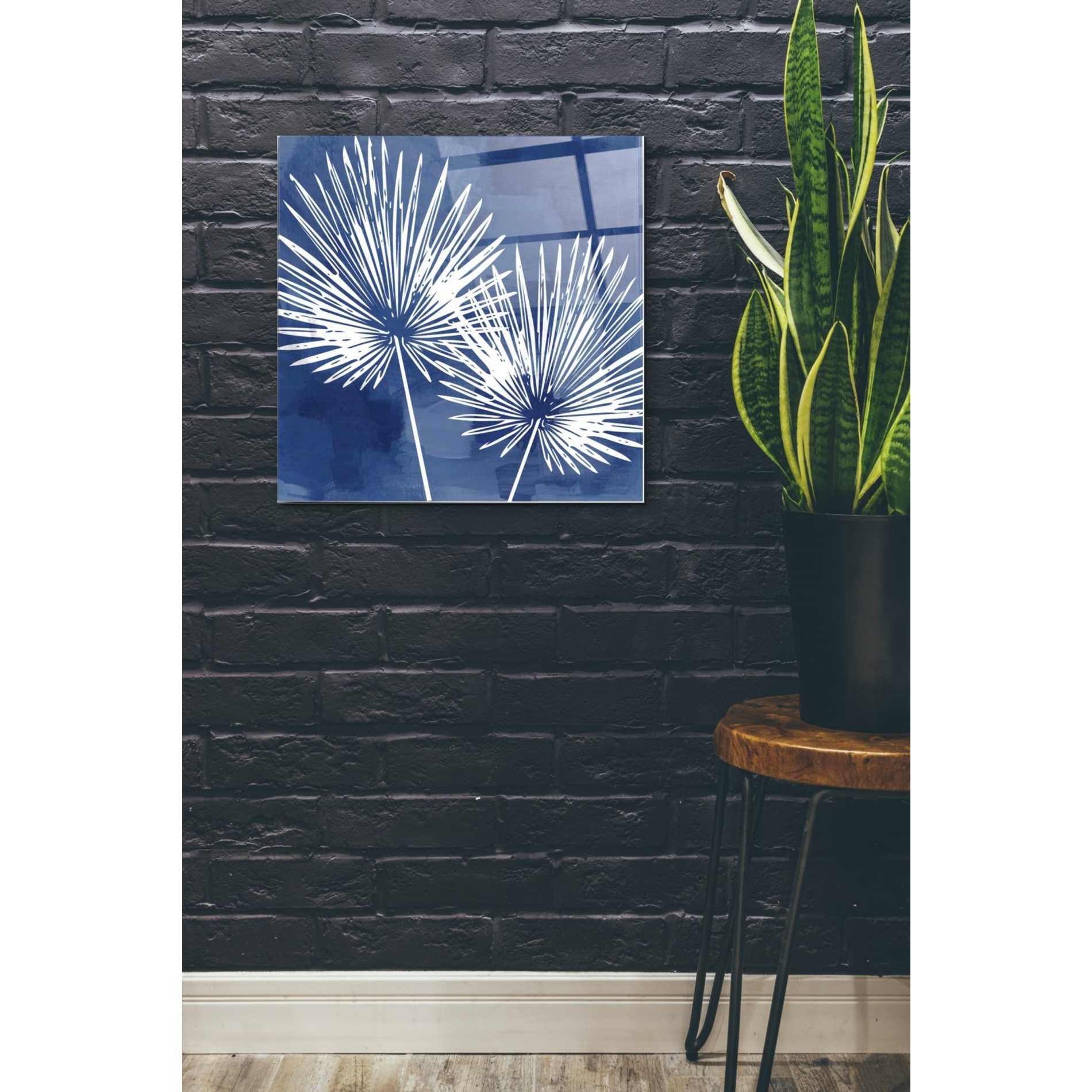 Epic Art 'Painted Sky Palms' by Linda Woods, Acrylic Glass Wall Art,24x24
