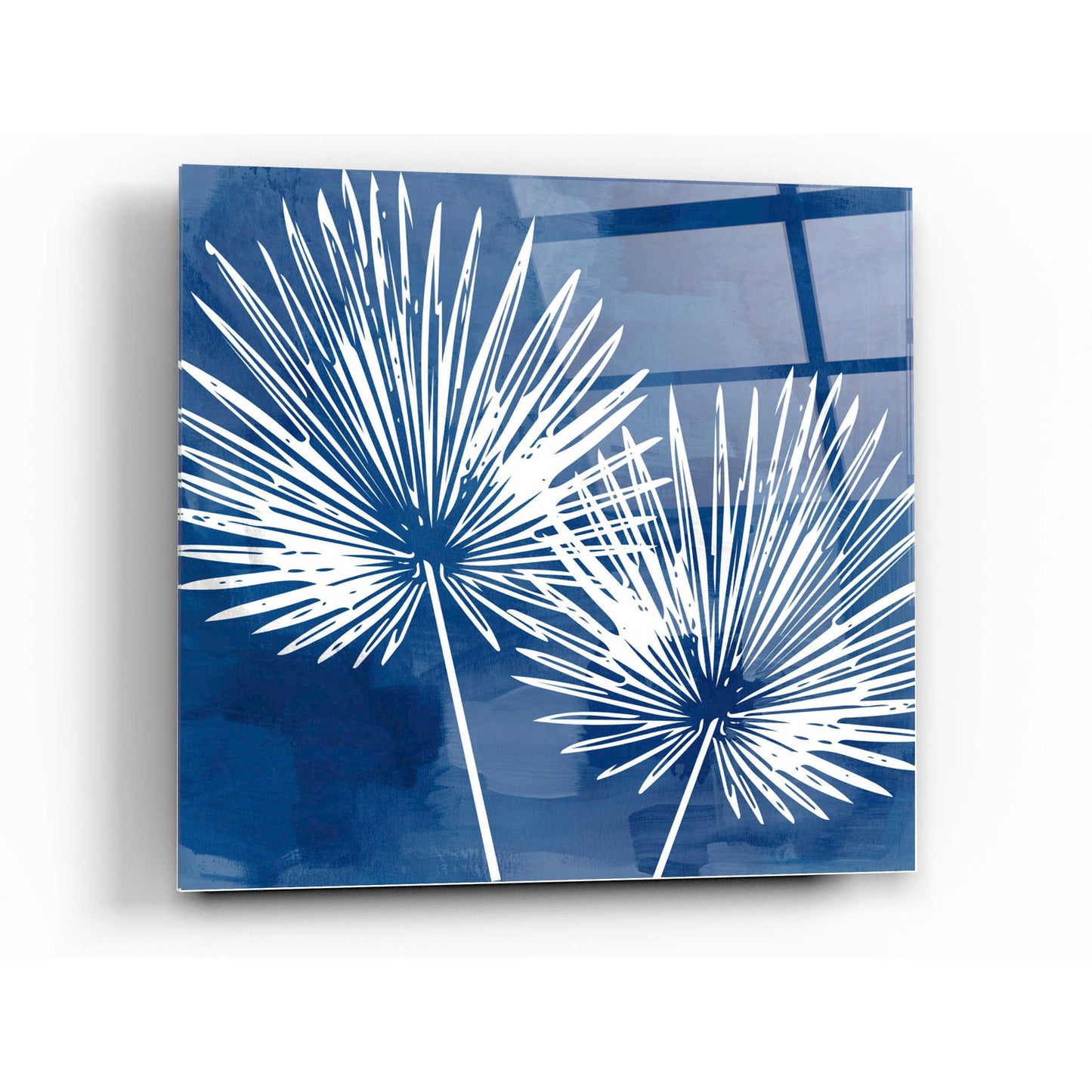 Epic Art 'Painted Sky Palms' by Linda Woods, Acrylic Glass Wall Art,24x24