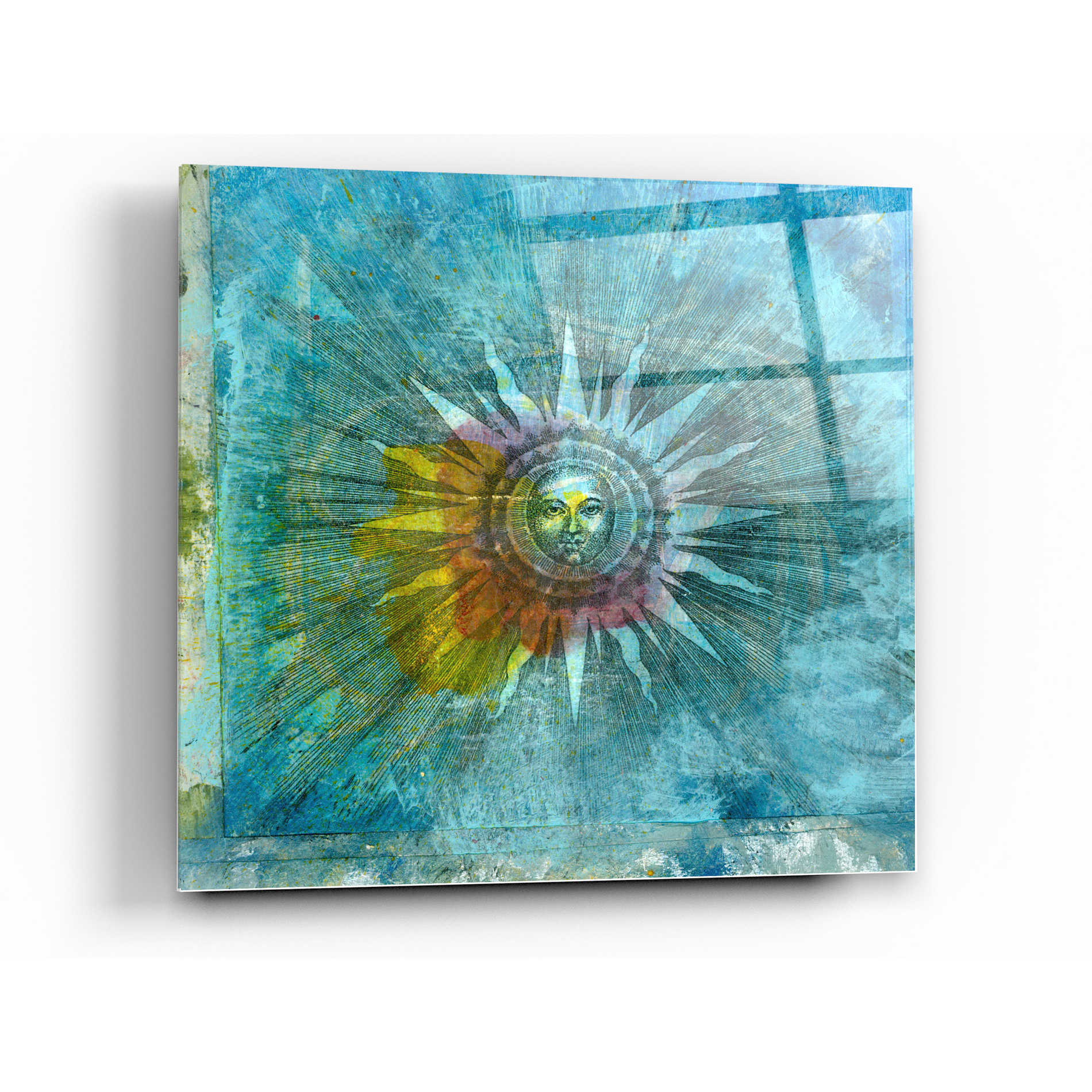 Epic Art 'Ancient Sun' by Elena Ray Acrylic Glass Wall Art,24x24
