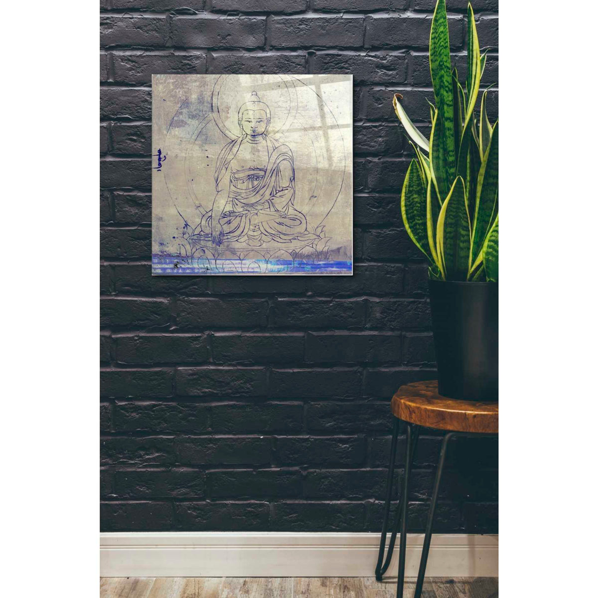 Epic Art 'Lotus Position' by Elena Ray Acrylic Glass Wall Art,24x24
