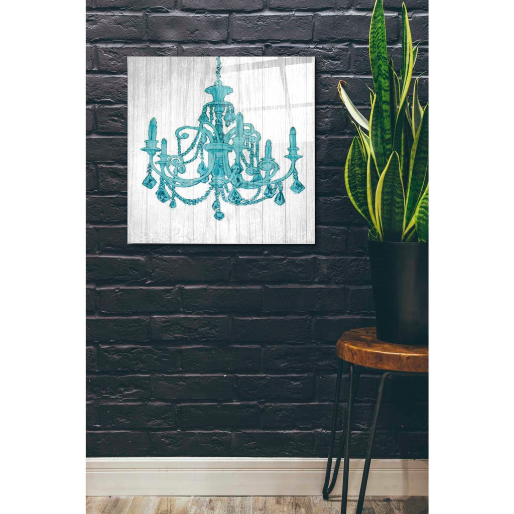 Epic Art 'Luxurious Lights III Turquoise' by James Wiens, Acrylic Glass Wall Art,24x24