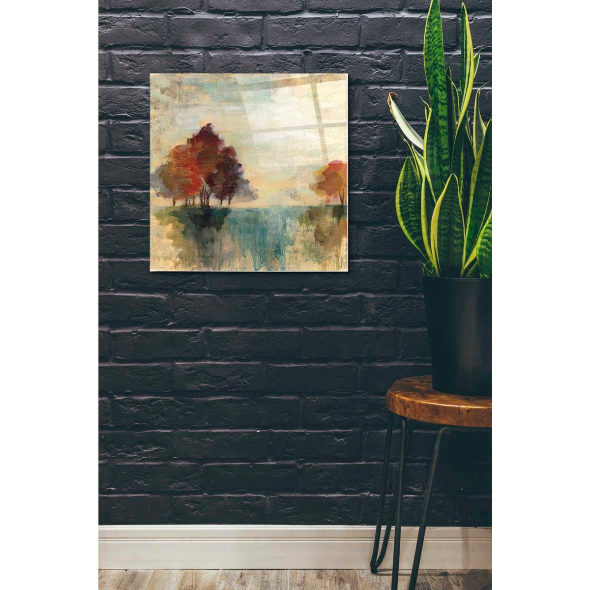 Epic Art 'Landscape Monotype II' by Silvia Vassileva, Acrylic Glass Wall Art,24x24