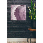 Epic Art 'Agate Geode I PLUM' by Wild Apple Portfolio, Acrylic Glass Wall Art,24x24
